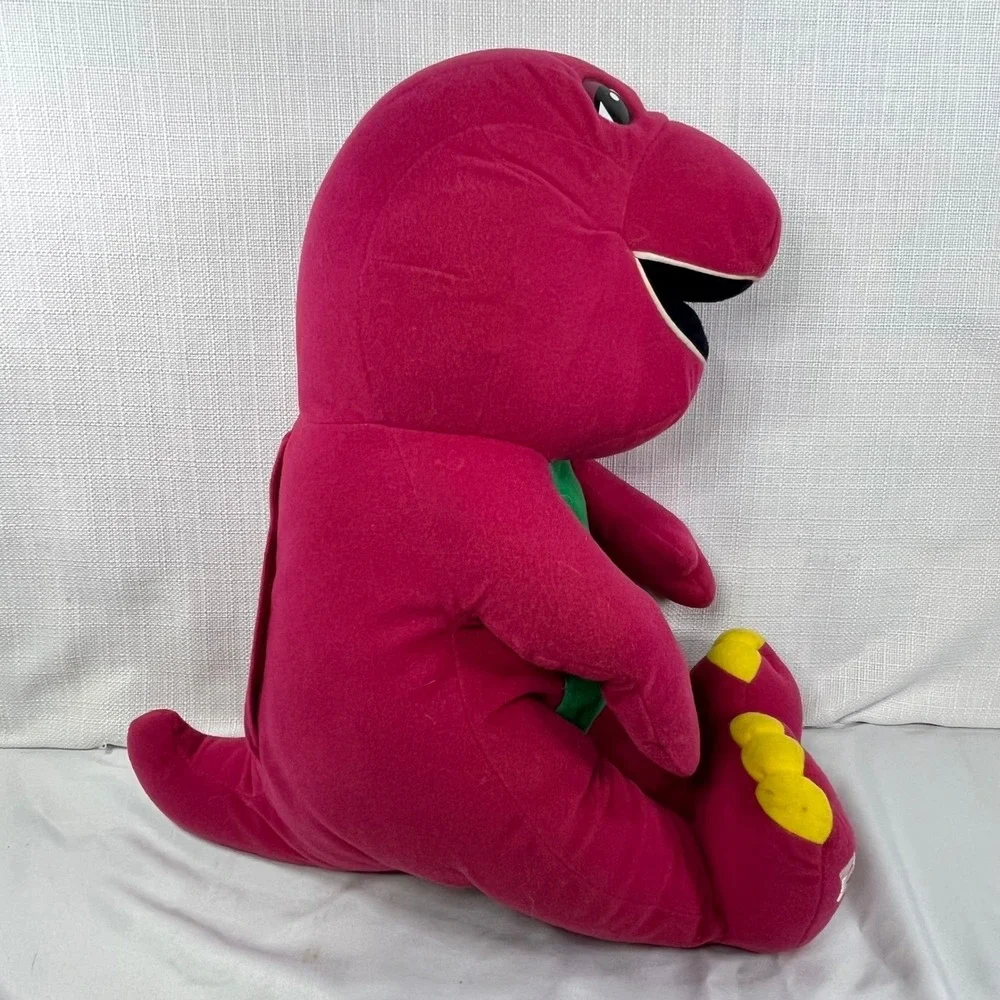 Vintage Playskool Talking Barney Dinosaur Plush 1992 1996 Purple 17 Inch Toy